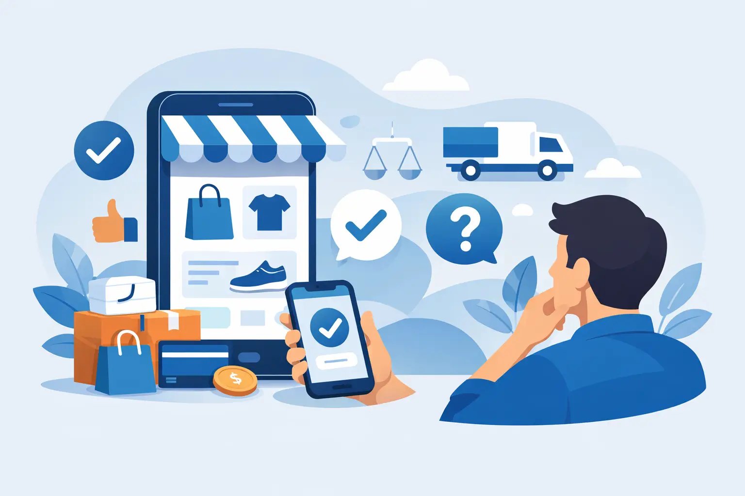 Consumidor finalizando compra em app de ecommerce no celular durante uso recorrente