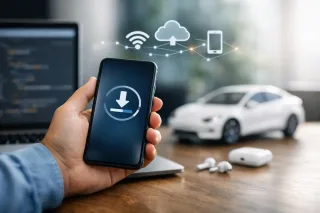 Atualização over the air app entregando novas vitrines e campanhas sem ciclo de loja