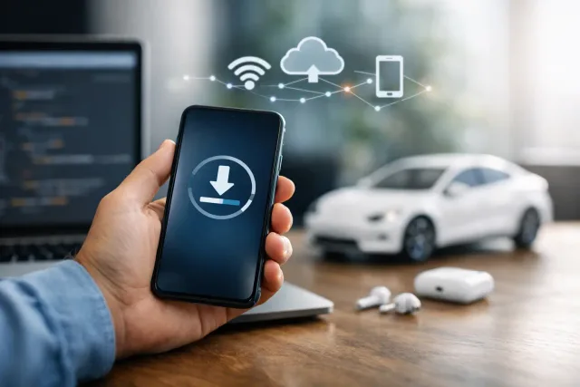 Atualização over the air app entregando novas vitrines e campanhas sem ciclo de loja