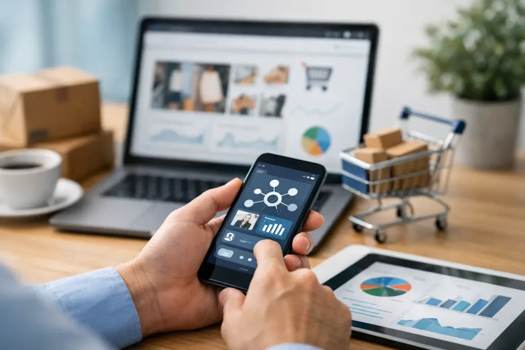 Benefícios do app para CRM no e-commerce com dados e personalização
