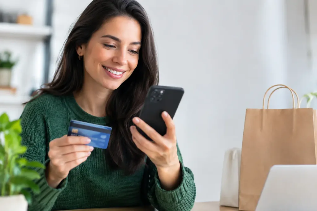 Consumidor finalizando compra em checkout sem fricção no aplicativo