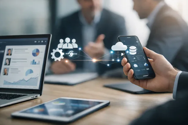 Profissional integrando CRM ao aplicativo de e-commerce