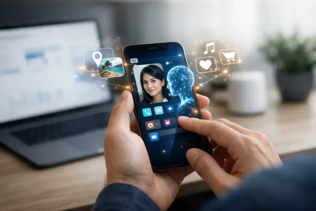 Interface de aplicativo com personalização mobile baseada em IA