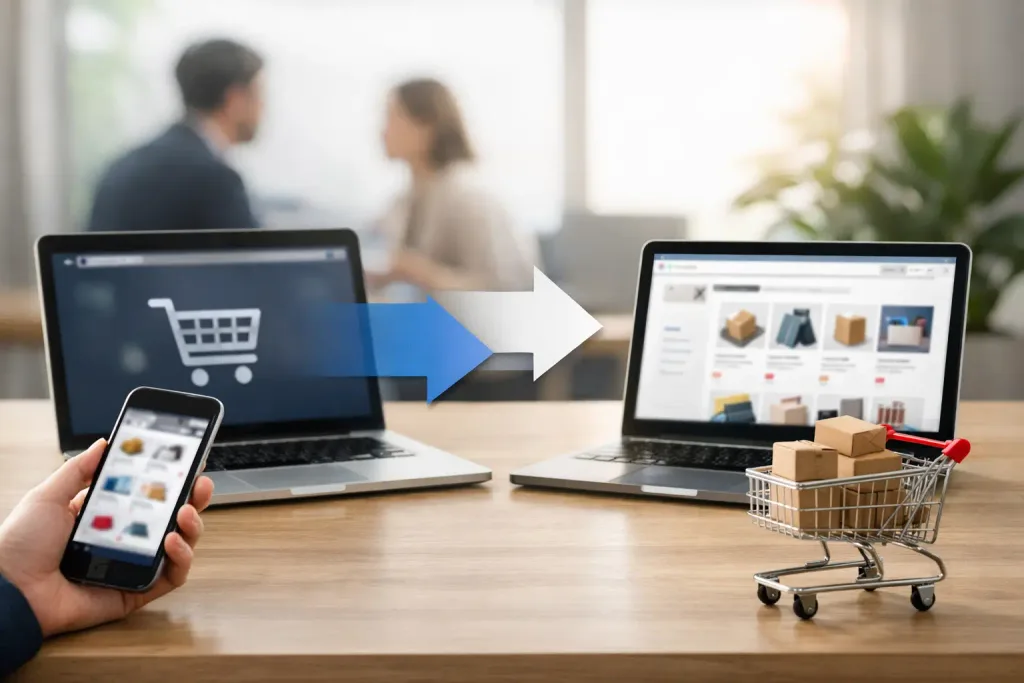 Time de e-commerce planejando migração sem ruptura para app commerce