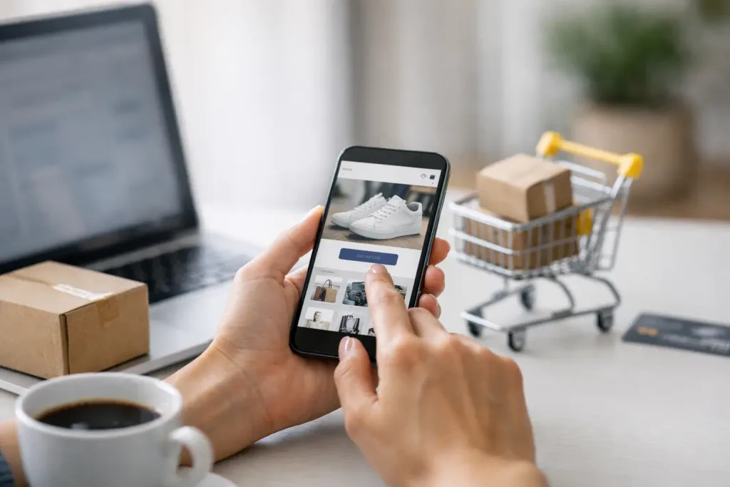 Analista medindo performance mobile de e-commerce em aplicativo nativo