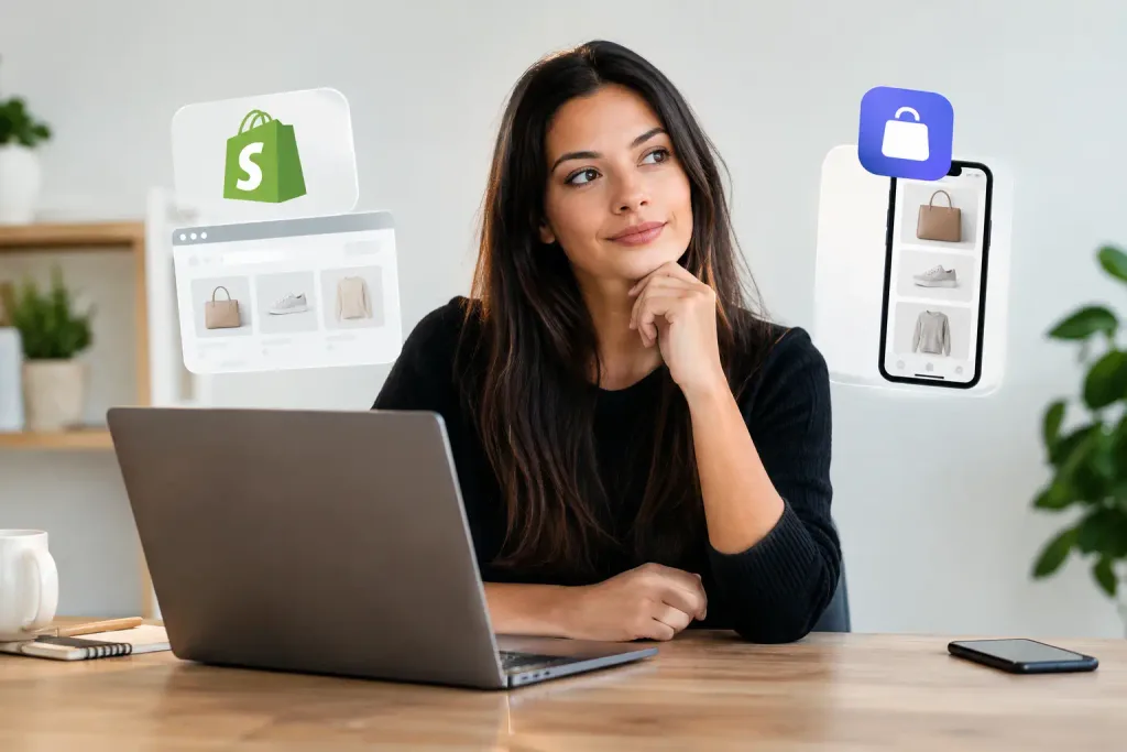 Comparação entre loja Shopify e aplicativo nativo próprio para e-commerce