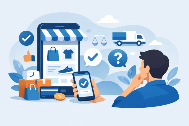 Consumidor finalizando compra em app de ecommerce no celular durante uso recorrente
