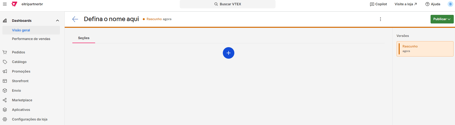 Campo de nome da Landing Page preenchido