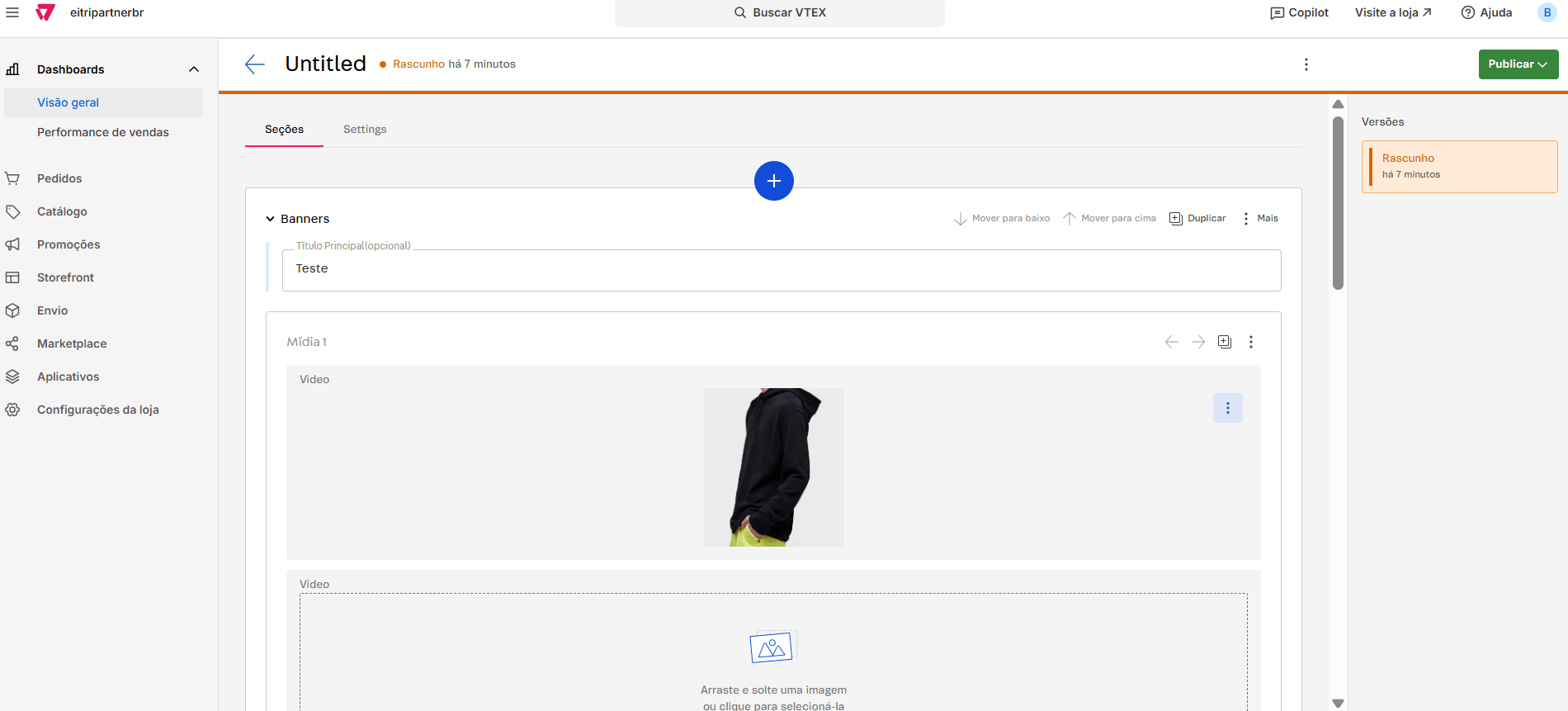 Publicação do banner aplicada no app